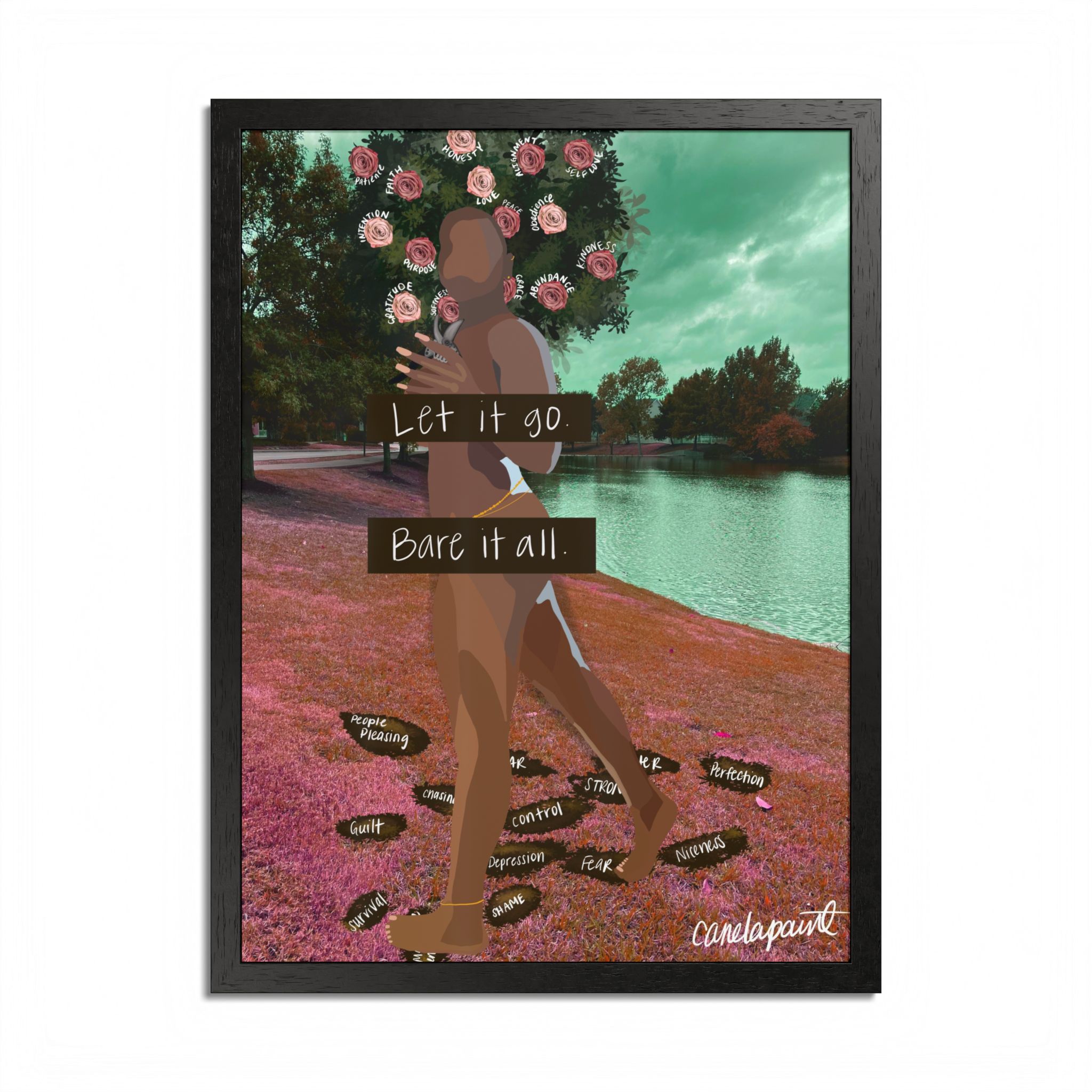 "Bare It All" Framed 18x24 Poster